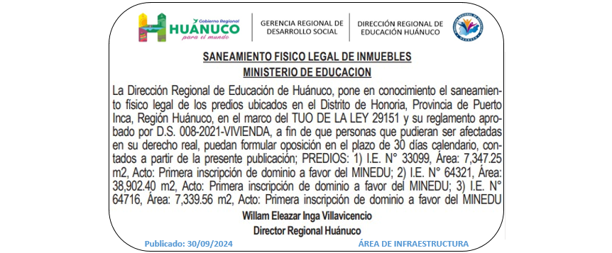 Infraestructura DRE Huánuco