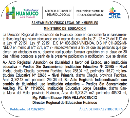 Infraestructura DRE Huánuco
