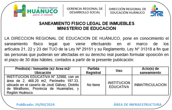 Infraestructura DRE Huánuco
