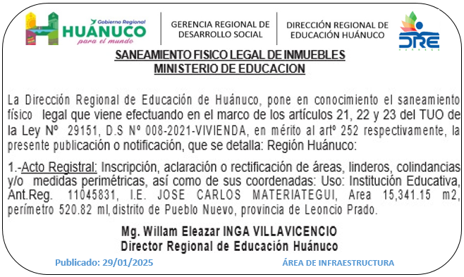 Infraestructura DRE Huánuco