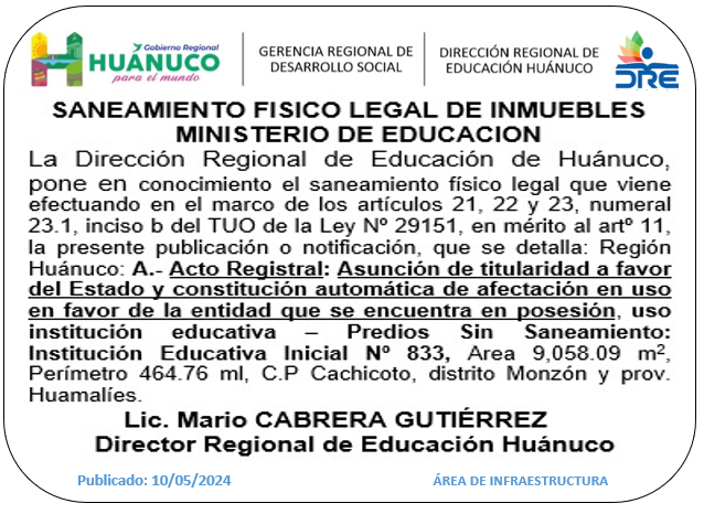 Infraestructura DRE Huánuco