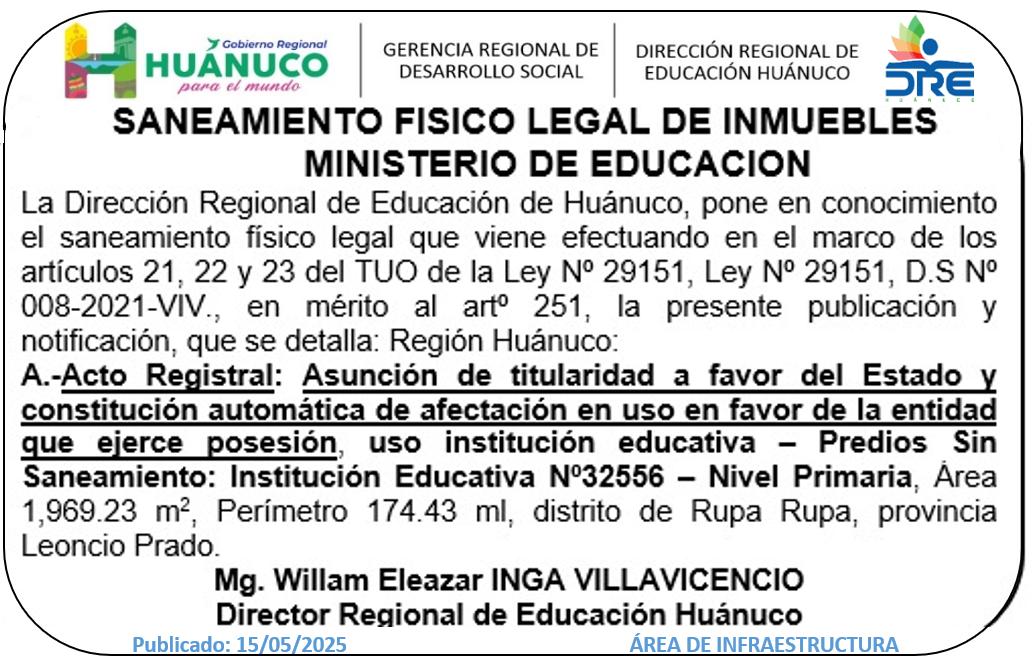 Infraestructura DRE Huánuco