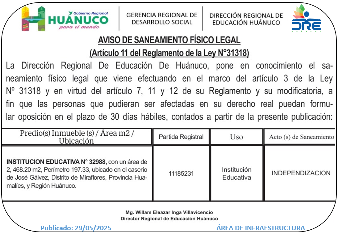 Infraestructura DRE Huánuco