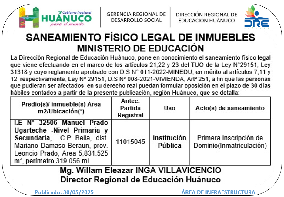 Infraestructura DRE Huánuco