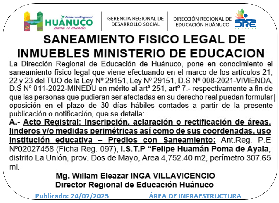 Infraestructura DRE Huánuco