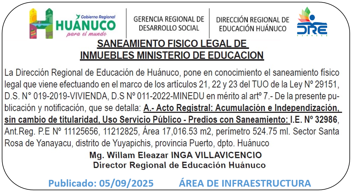 Infraestructura DRE Huánuco
