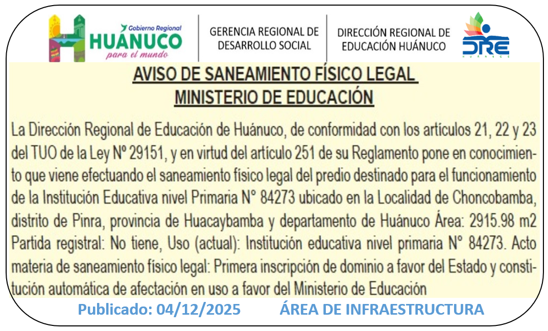 Infraestructura DRE Huánuco