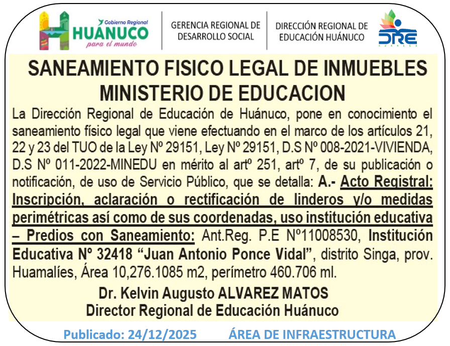 Infraestructura DRE Huánuco