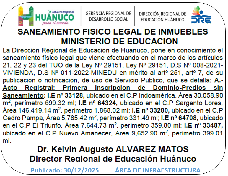 Infraestructura DRE Huánuco