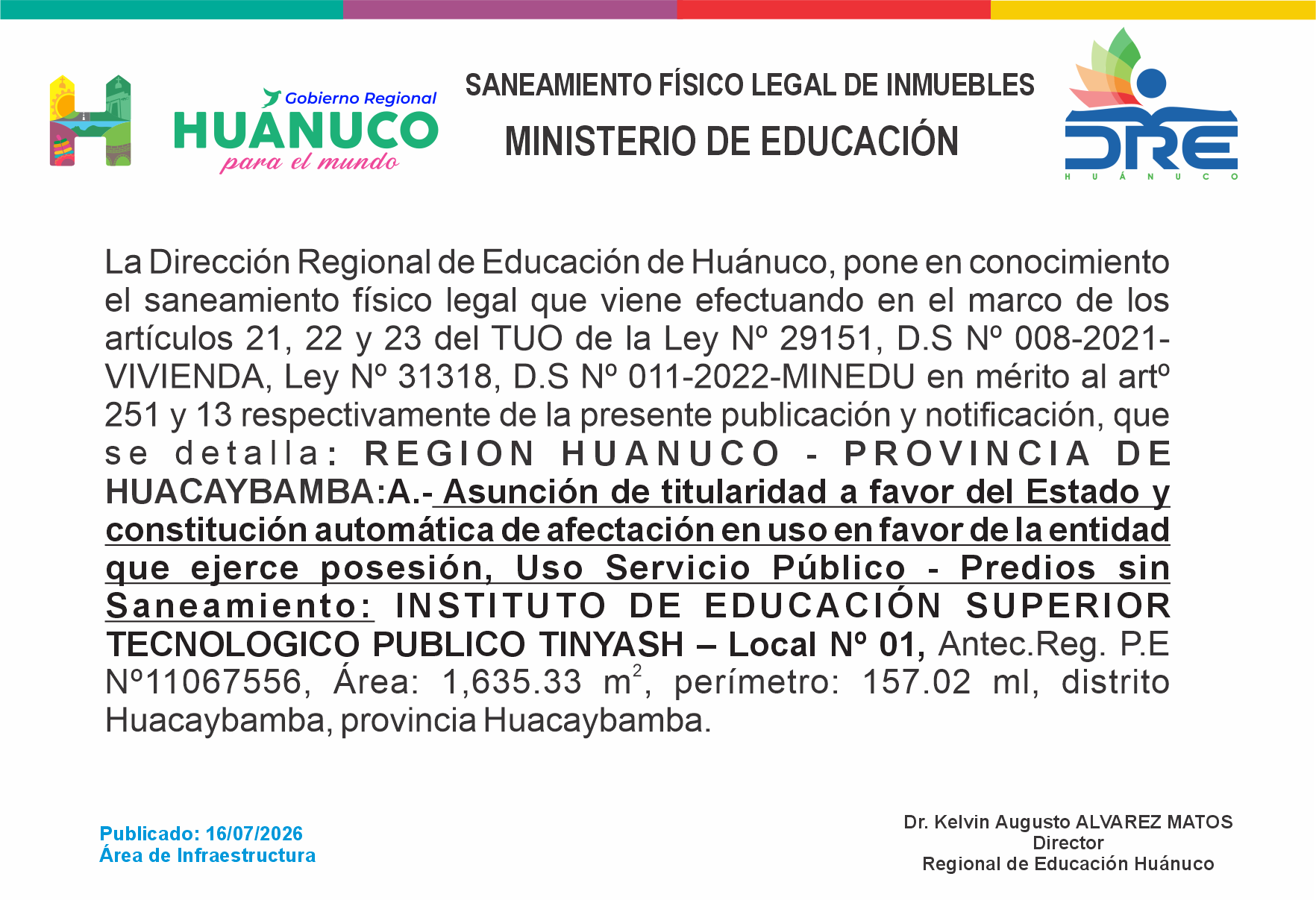 Infraestructura DRE Huánuco