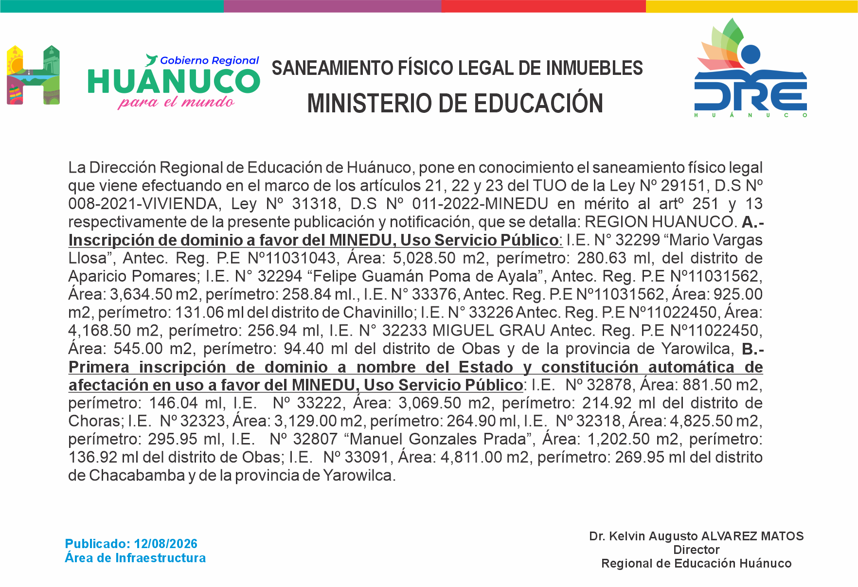 Infraestructura DRE Huánuco