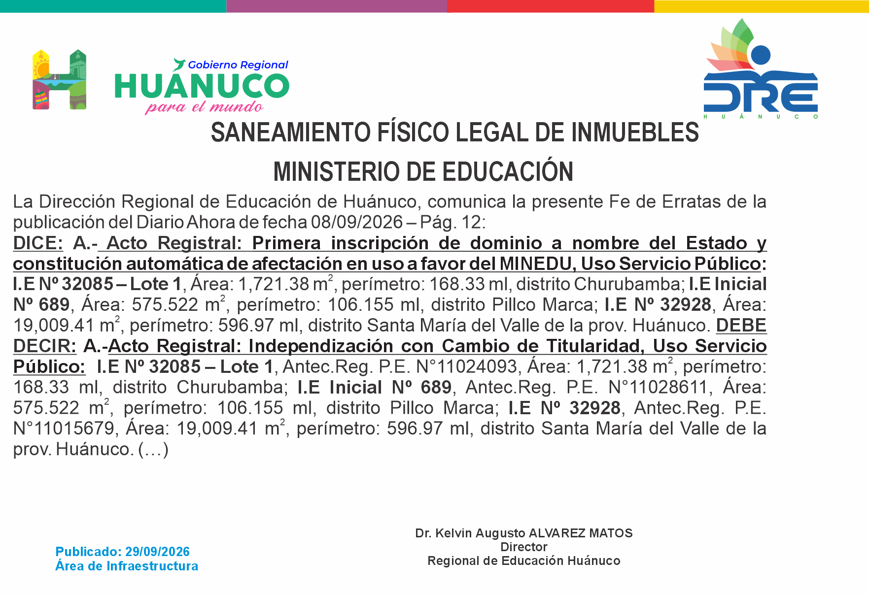 Infraestructura DRE Huánuco