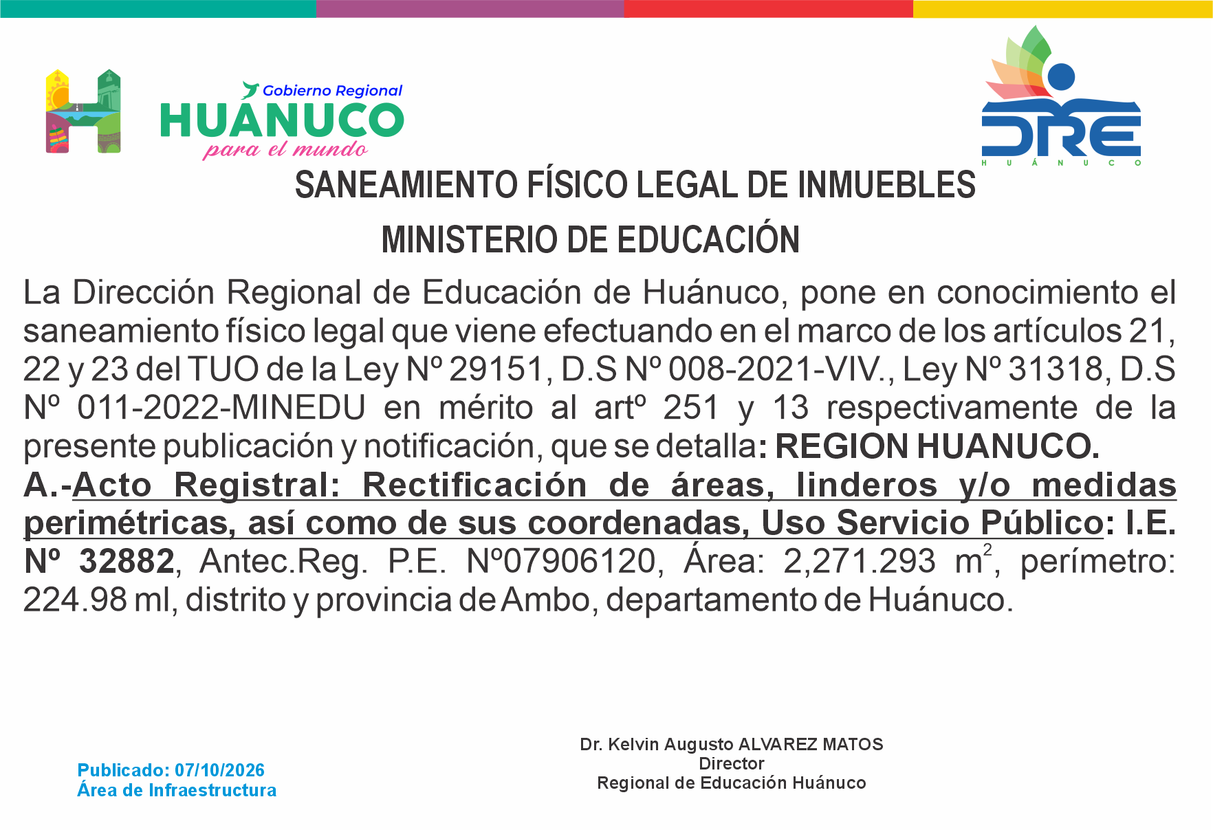 Infraestructura DRE Huánuco